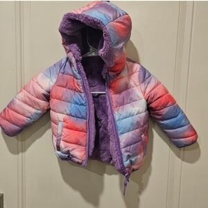 Colorful Hooded Puffer Jacket